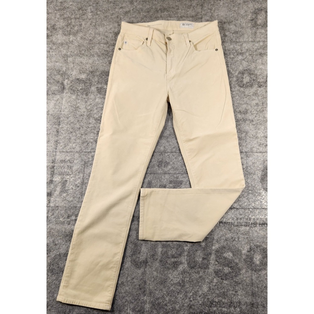 AG Adriano Goldschmied Jeans Womens 29x27.5 Mari High Rise Slim Straight ivory